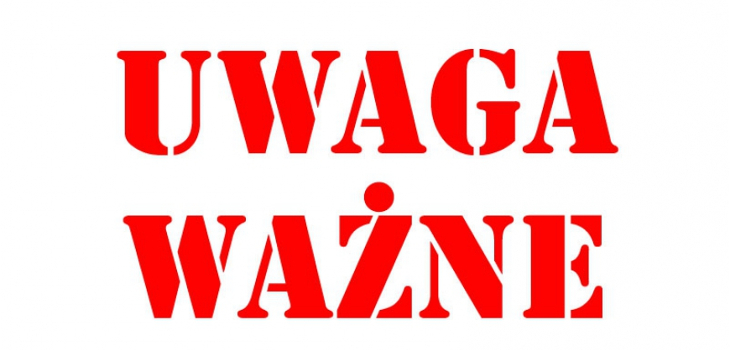 Uwaga ważna informacja